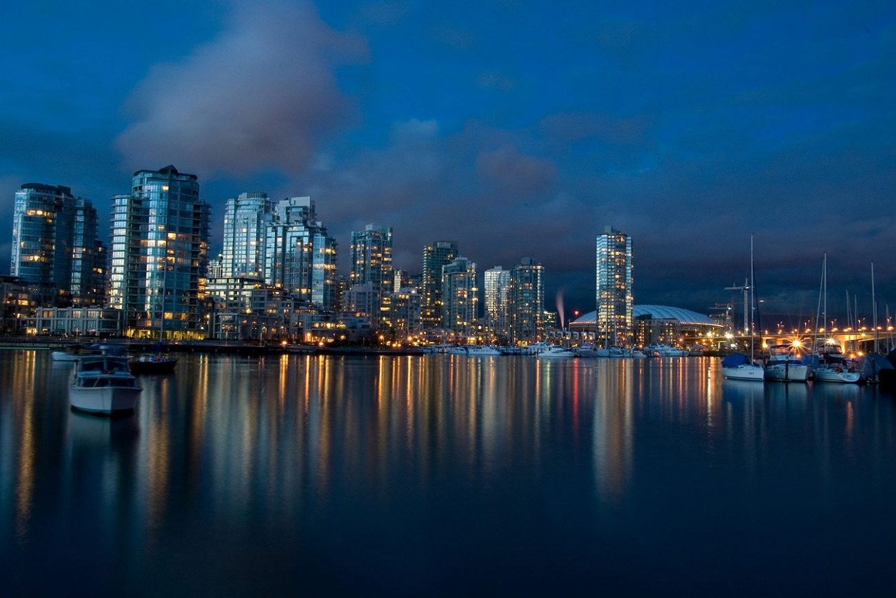 Vue de Vancouver la nuit